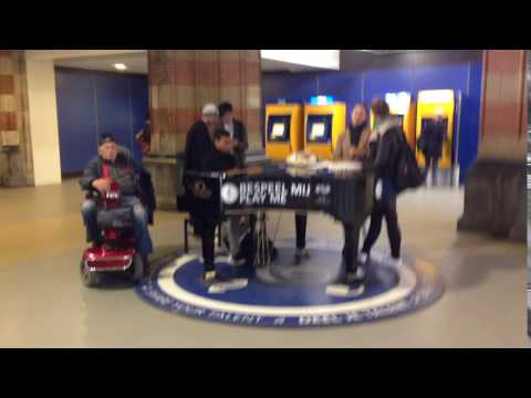 Amsterdam train station piano