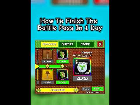 How To Finish The Battle Pass In 1 DAY!? #growagarden #roblox 
