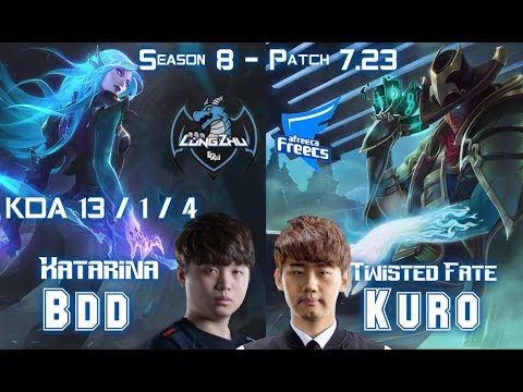 LZ BDD KATARINA vs AFS Kuro TWISTED FATE Mid - Patch 7.23 KR Ranked