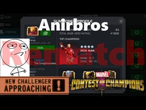 Marvel Contest of Champions: RizzoTheLegend VS Anirbros 1-5 star duel battle