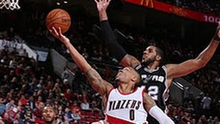 LaMarcus Aldridge - San Antonio Spurs - Damian Lillard - Portland Trail Blazers