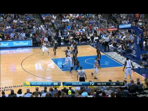 Shaun Livingston Hits Dirk Nowitzki Below the Belt - Warriors vs Mavericks - April 04, 2015 NBA