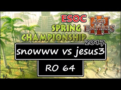 [AoE3] ESOC Spring Tournament — RO64: snowww vs jesus3 (Game 1)