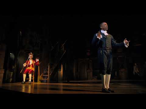 Screenshot from The Adams Administration lyrics video by Original Broadway Cast of Hamilton