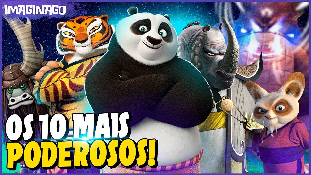TOP 10 Mestres MAIS PODEROSOS de KUNG FU PANDA!