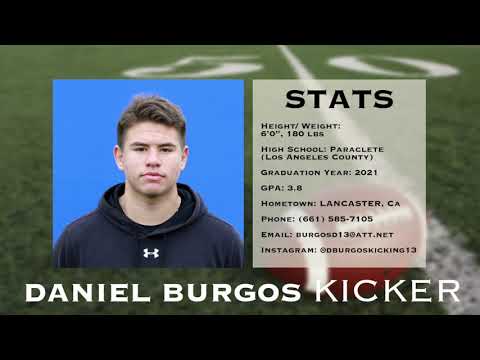 Daniel Burgos - Kicker, Presented by Carney Training