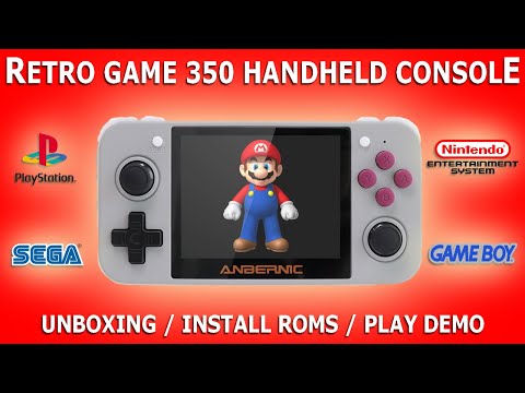 🕹️ ANBERNIC RG350 Handheld Game Console / UNBOXING / INSTALL ROMS / GAMEPLAY 👾