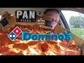 Domino's Pizza ⭐🍕DOUBLE PEPPERONI PAN PIZZA🍕⭐ Food Review!!!