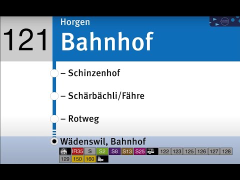 SZU Ansagen » 121 Horgen, Bahnhof — Wädenswil, Bahnhof | Zimmerbergbus | HVZ | SLBahnen
