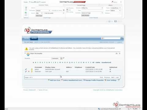 DotNetNuke User Accounts Overview