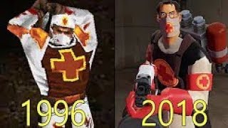 Evolution of Team Fortress 1996-2018