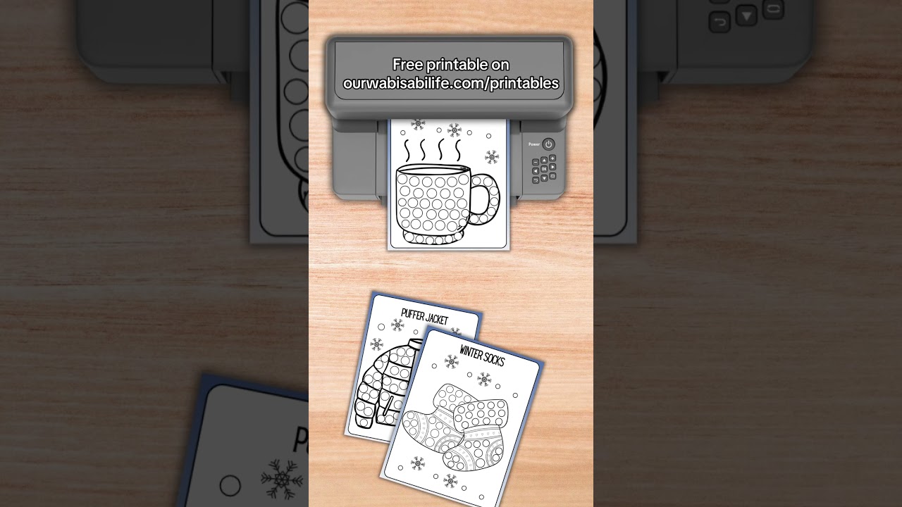 Save this winter dot marker printable pack for simple winter learning.