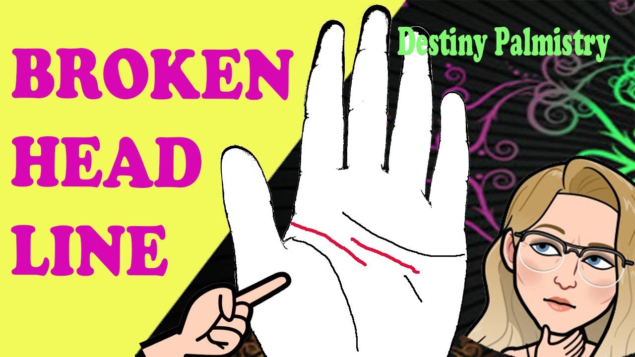 Broken Head Line Meaning, Star or Square on the Head Line in Palmistry
