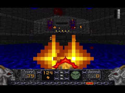 Heretic - Episode 3: The Dome of D'Sparil - E3M2: The Cesspool (1994) [MS-DOS]