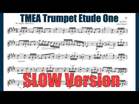 2018-2019 TMEA All-State Trumpet Etude #1 Slow Version