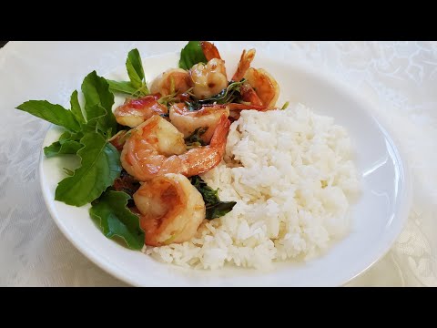 Spicy Shrimp with Lemongrass and Holy Basil | Stir Fry...