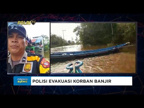 LIVE : BABINKAMTIBMAS POLSEK MURUNG BANTU WARGA KORBAN BANJIR KALTENG