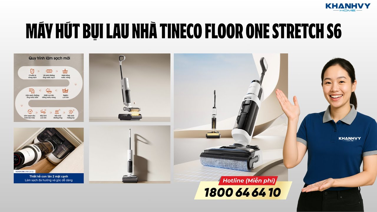 Máy hút bụi lau nhà Tineco Floor One Stretch S6