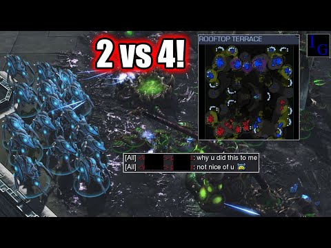 A 4v4 game GONE WRONG! | StarCraft 2 SC2 Ladder Highlight Match