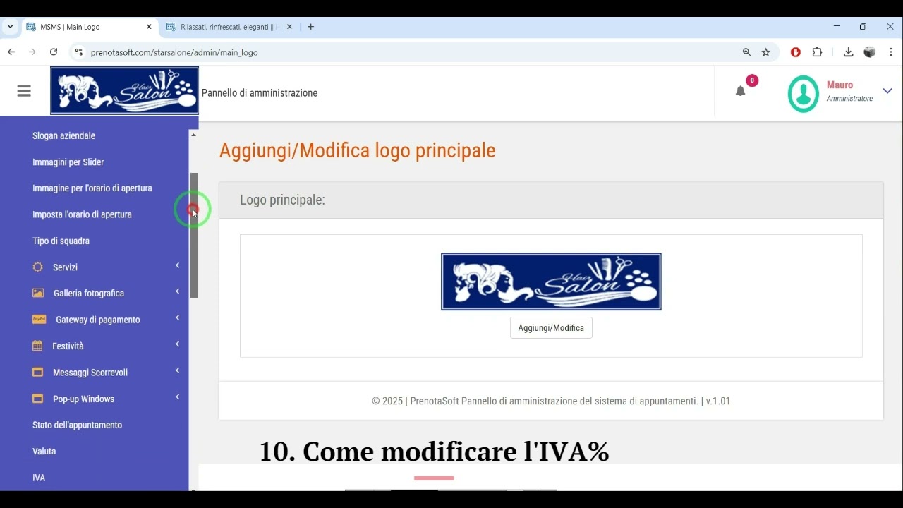 Come modificare l'IVA%