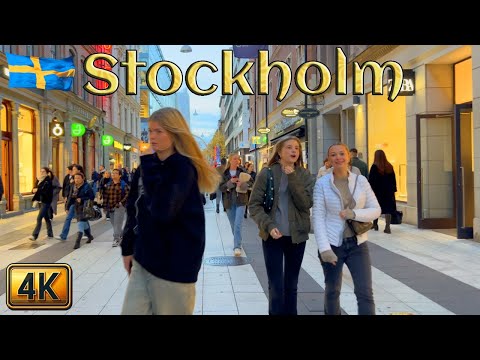 Sweden: Evening Walk in Stockholm City | 4K