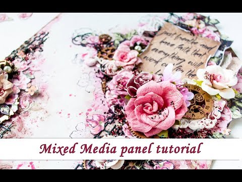 Prima DT - mixed media panel - step by step tutorial