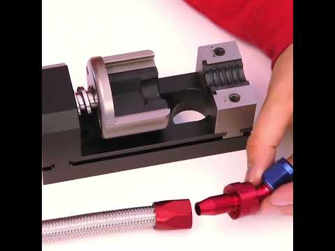 How to quickly and effortlessly install AN fittings on braided stainless steel fuel lines?