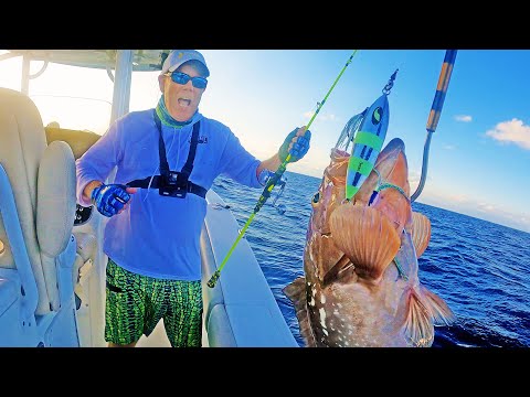Vertical Jigging in KEY LARGO | Fishing | Grouper catch and cook