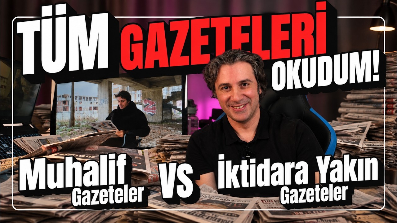 MUHALİF VE İKTİDARA YAKIN GAZETELER ARASINDAKİ FARKLAR! | 1 Hafta Boyunca Tüm Gazeteleri Okudum! 📰🗞️