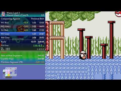 Wario Land 3: The Master Quest any% speedrun in 2:46:13.4