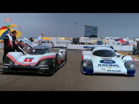 Onlinemotor Porsche 919 Hybrid Evo mit Timo Bernhard und des Porsche 956 C mit Hans Joachim Stuck au