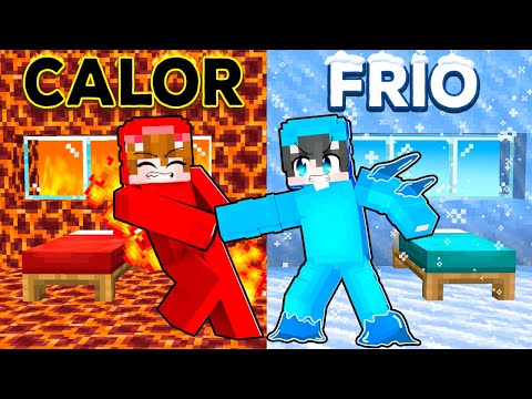 CALOR vs FRIO Reto de Construcción en Minecraft
