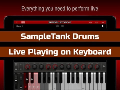 iPad - SampleTank - Drum Kit Solo / Live Midi Performance