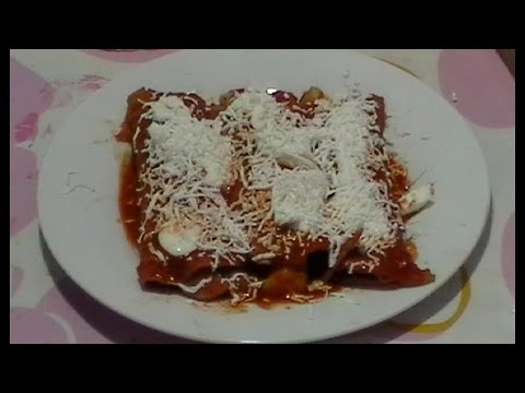 Enchiladas potosinas,  Receta # 24, enchiladas rojas. Video