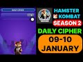 Hamster Kombat Daily Cipher Hamster Kombat Daily Cipher Today 09 January Hamster Kombat Cipher