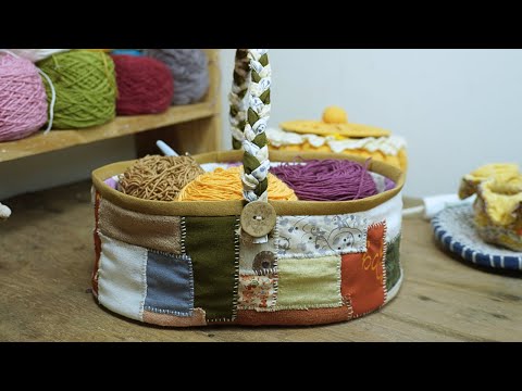 Patchwork idea: Sew a storage basket from fabric scraps
