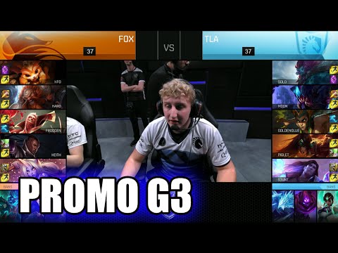 Echo Fox vs Team Liquid Academy | Game 3 S7 NA LCS Spring 2017 Promotion Tournament | FOX vs TLA G3