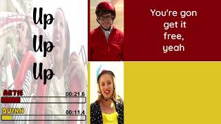 Glee -  Up Up Up | Line Distribution + Lyrics