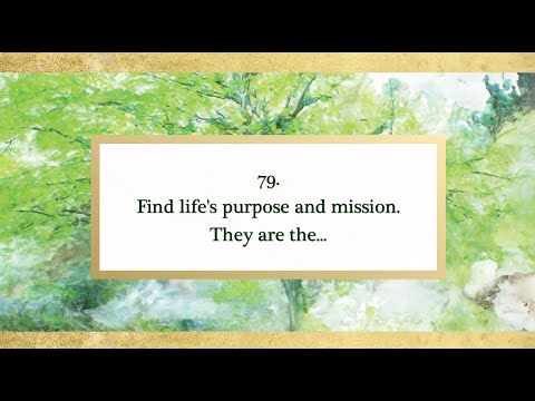 Words for Building Character: 79. Find life's purpose and mission.