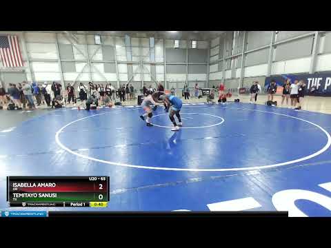 65 Lbs Champ. Round 1 - Isabella Amaro, OR Vs Temitayo Sanusi, TX 0594