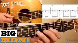 &quot;Big Mon&quot; | Bill Monroe | Tony Rice BLUEGRASS Guitar Lesson with TAB