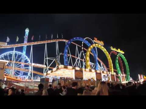 Munich Looping Roller Coaster (With 4, 7 car train operation) @ Hyde Park Winter Wonderland 2016