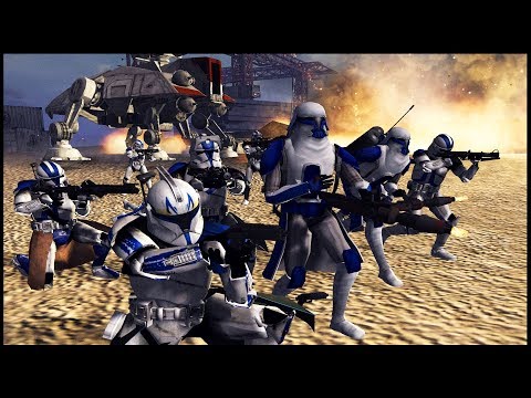 Clone Flamethrowers Scorch Droid Army! - Men of War: Star Wars Mod Battle Simulator