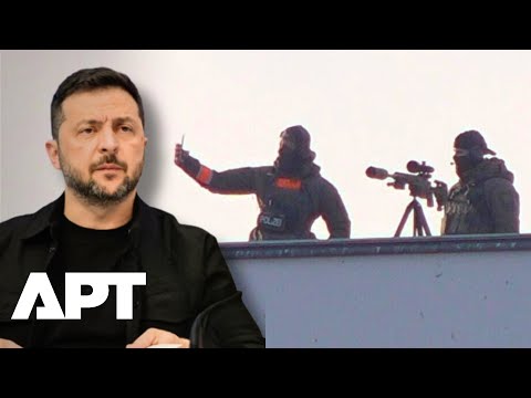 Sniper Selfie! Armed Marksmen Spotted on Berlin Rooftop During Zelensky Visit | APT