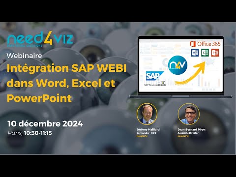N4V Publisher : Intégration SA WebI dans Word Excel et PowerPoint
