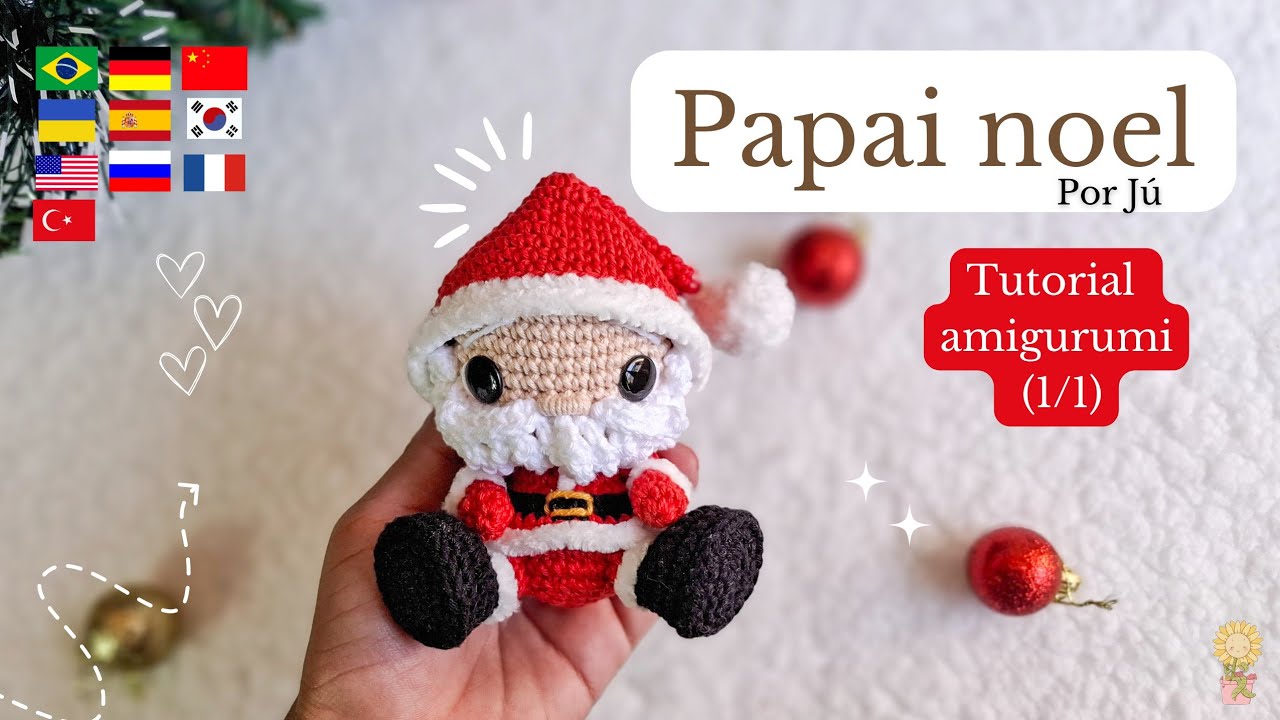 Papai noel amigurumi, croche para o Natal, Santa claus crochet amigurumi, lucre com amigurumis venda