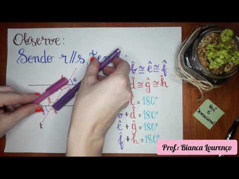 Ângulos formados por 2 retas paralelas e 1 transversal