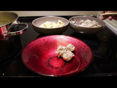 Danish Cuisine - Chicken soup with dumplings and Meatballs (HØNSEKØDSSUPPE)