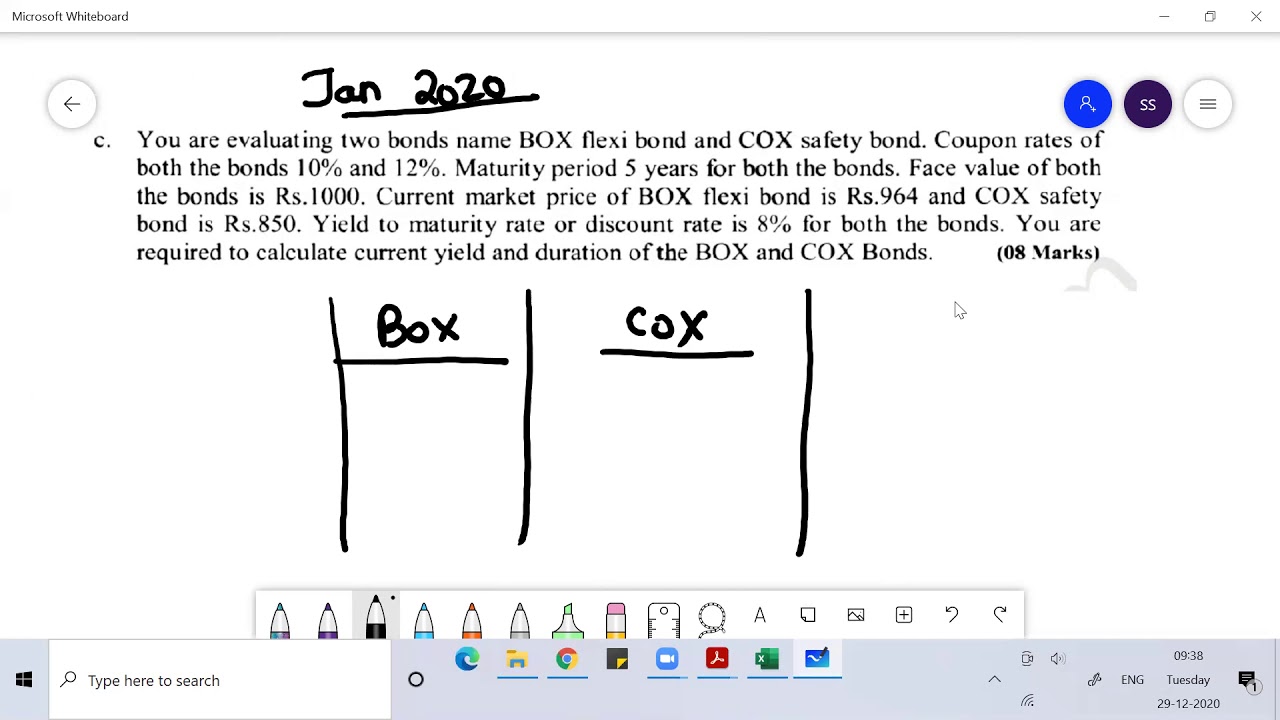 Problems on Duration Jan 2019 Q 3 C, Jan 2020 Q 6 C Investment Management VTU