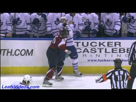 Maple Leafs @ Thrashers - Colton Orr vs Eric Boulton - 110107
